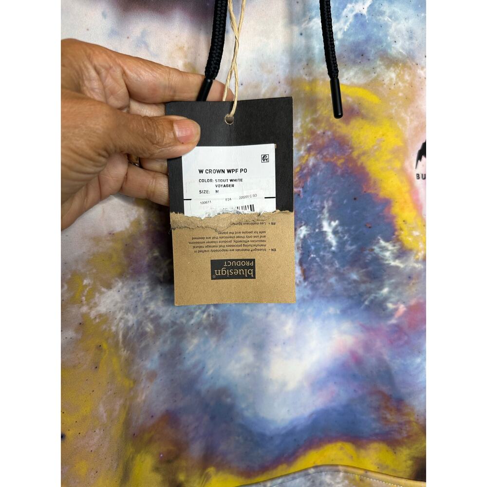 Burton Crown Weatherproof HD Hoodie multicolor (stout white voyager) size M NWT - Picture 6 of 15